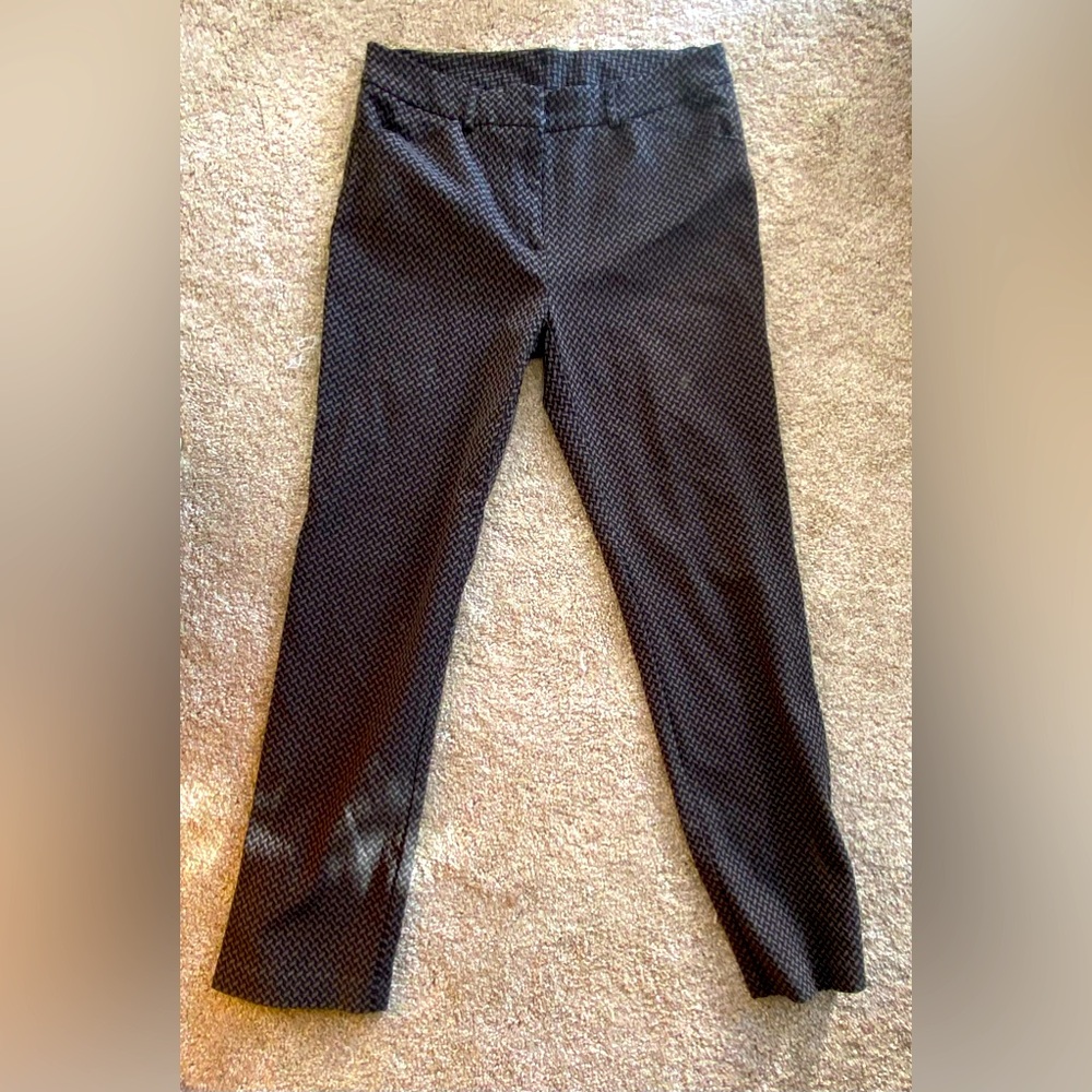 Dress Pants- Black/Taupe Print